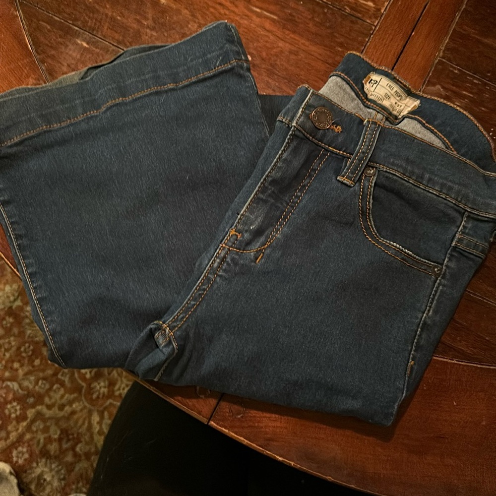 Free People superflare dark wash denim